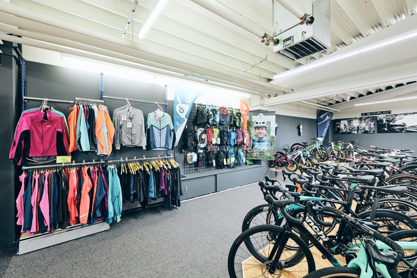 Run und Race Radrennsportgeschäft Sortiment